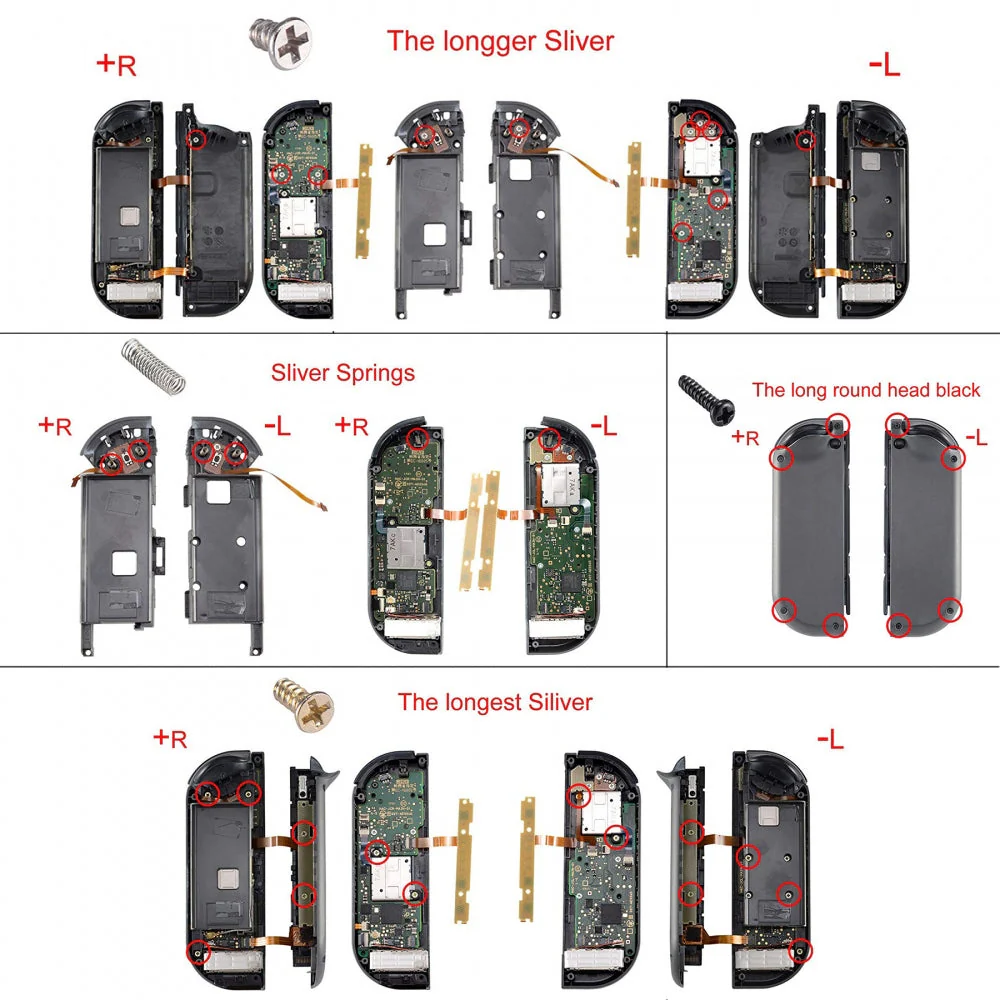 eXtremeRate Dpad Version Replacement Full Set Shell Case with Buttons for Joycon of NS Switch - Cherry Pink - Image 15
