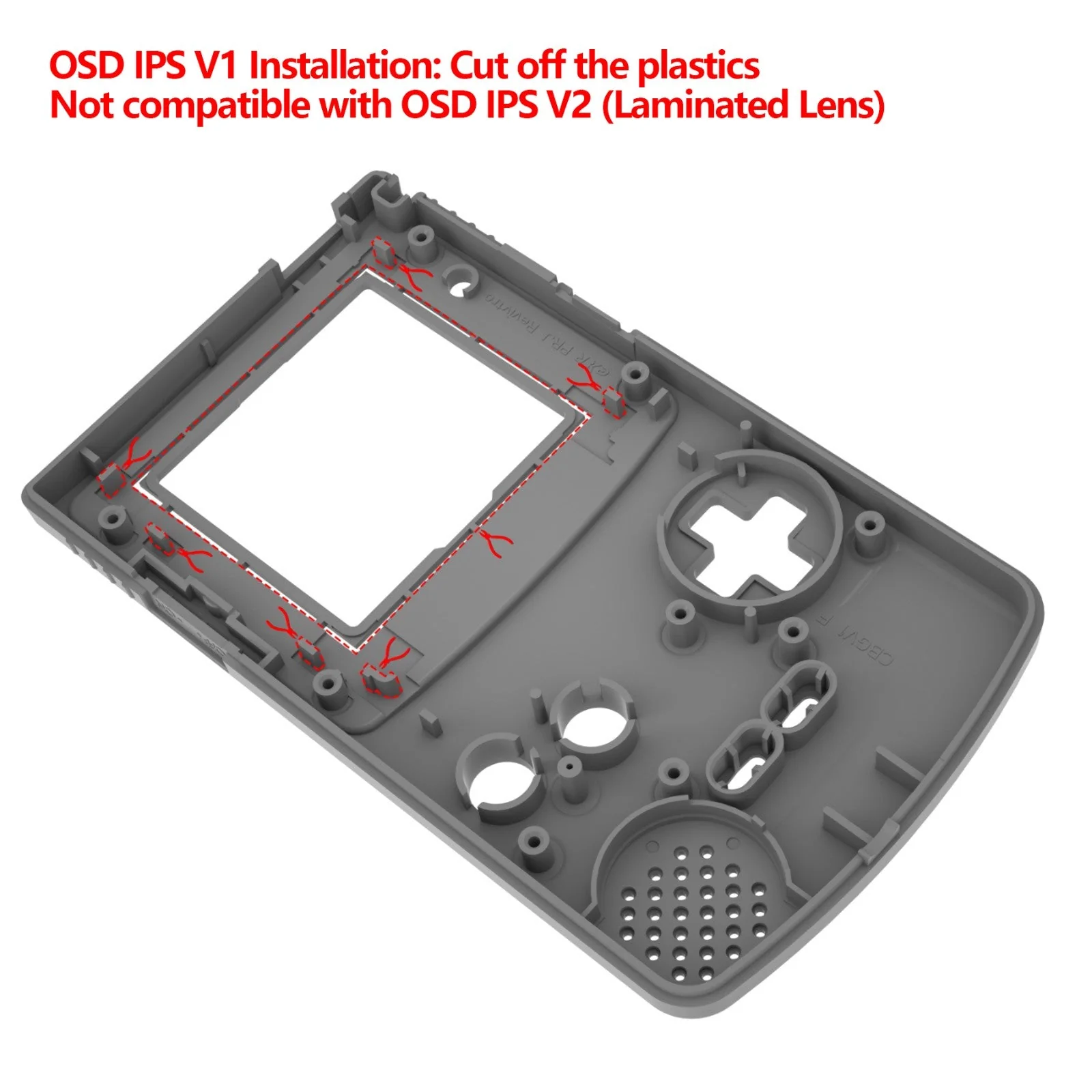 eXtremeRate IPS Ready Upgraded GBC Replacement Full Set Shells with Buttons & White Screen Lens for Gameboy Color, Compatible with GBC OSD IPS & Regular IPS & Standard LCD - Clear Glacier Blue - Image 3