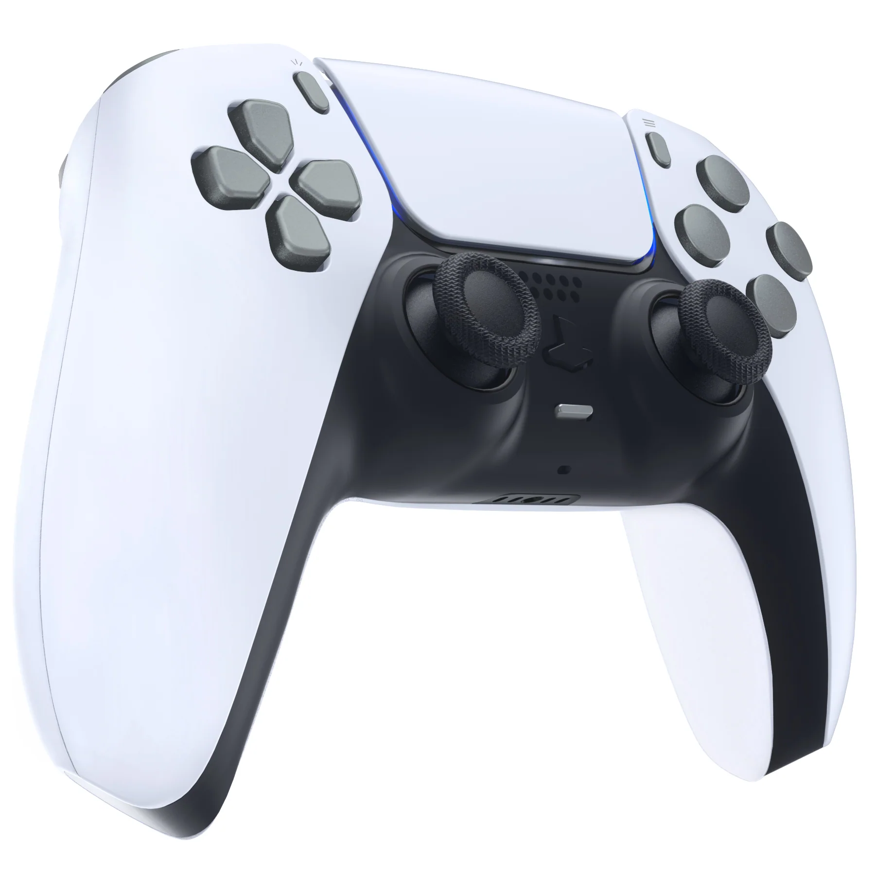 eXtremeRate Replacement Full Set Buttons Compatible with PS5 Controller BDM-010/020 - Metallic Steel Gray - Image 5