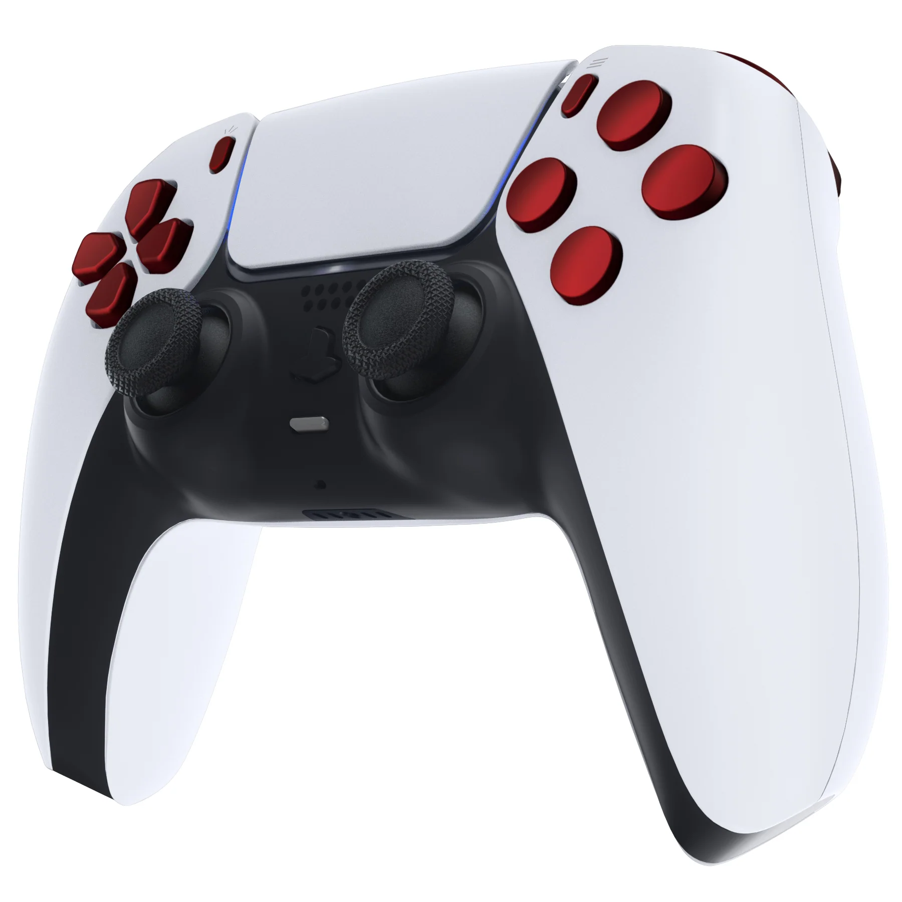 eXtremeRate Replacement Full Set Buttons Compatible with PS5 Controller BDM-030/040/050/060 - Scarlet Red - Image 5