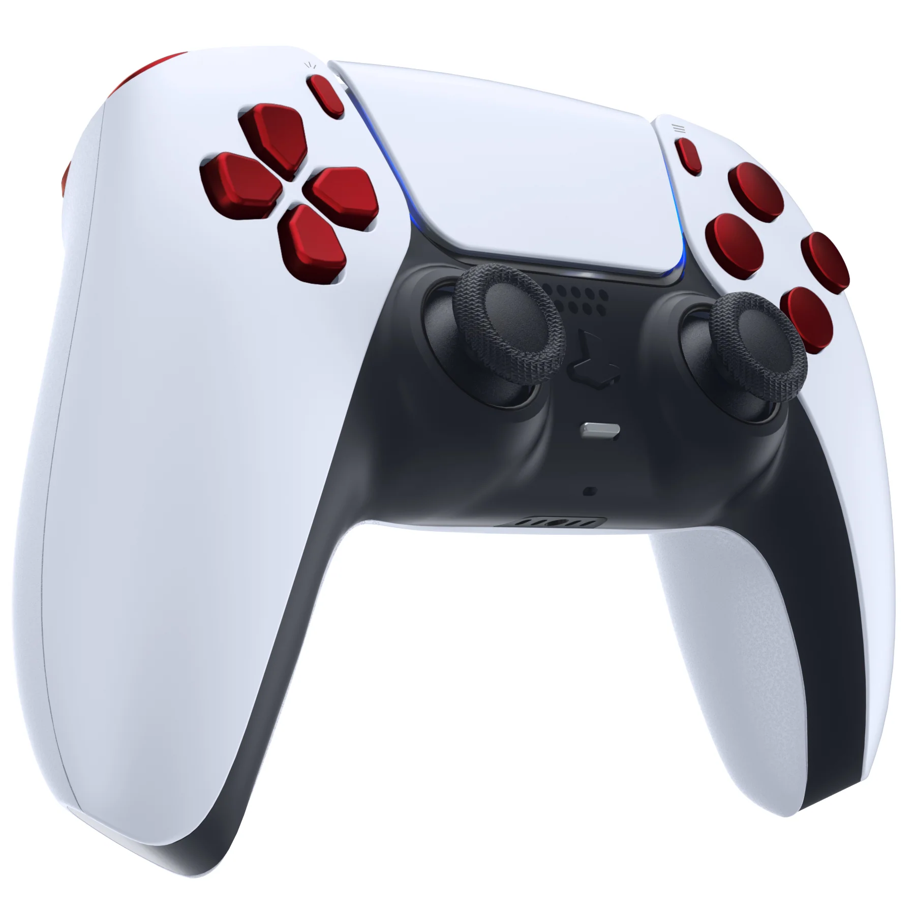 eXtremeRate Replacement Full Set Buttons Compatible with PS5 Controller BDM-030/040/050/060 - Scarlet Red - Image 6
