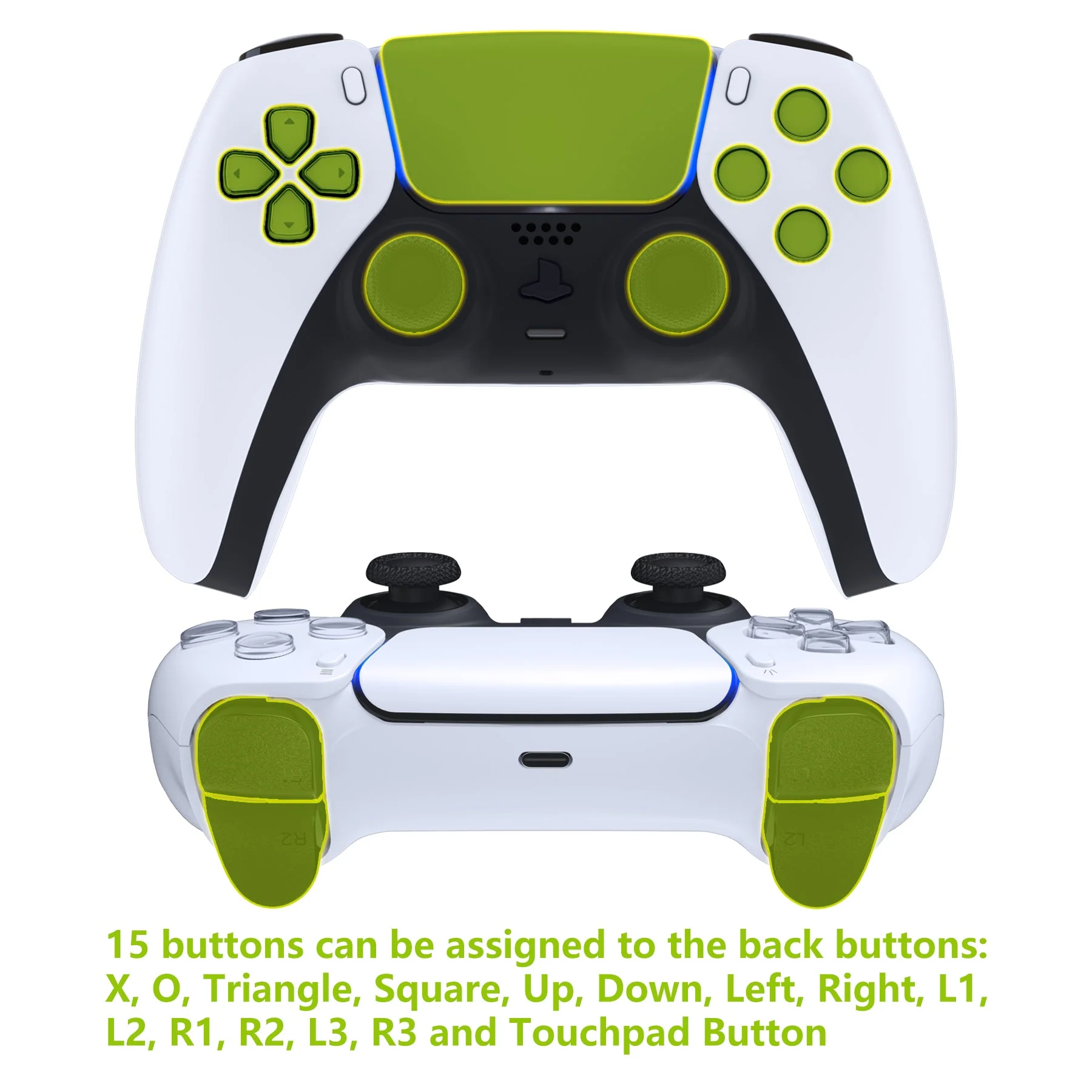 eXtremeRate Remappable Rise 2.0 Remap Kit for PS5 Controller BDM-010 & BDM-020 - Textured Blue - Image 5