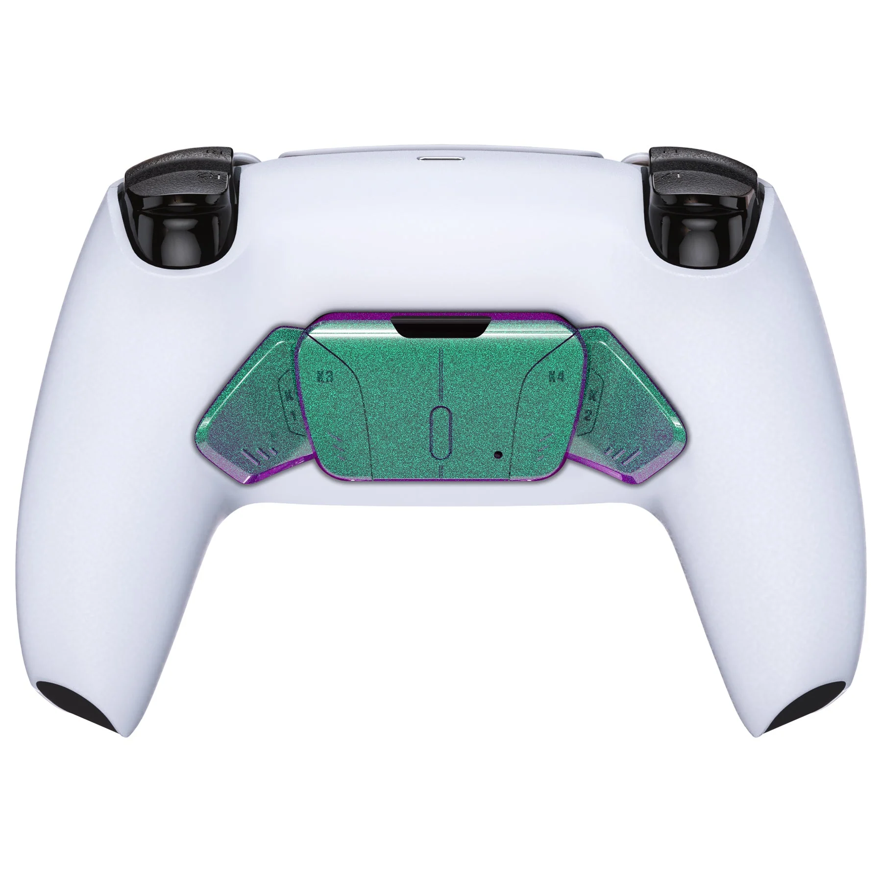 eXtremeRate Turn RISE to RISE4 Kit – Redesigned K1 K2 K3 K4 Back Buttons Housing & Remap PCB Board for eXtremeRate RISE & RISE4 Remap kit, Compatible with PS5 Controller - Chameleon Green Purple - Image 5